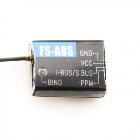 Flysky FS-A8S V2 2.4G 8CH Mini příjmač s PPM i-BUS SBUS Output