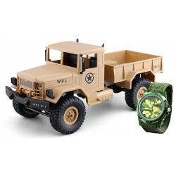 Amewi RC vojenský truck 1:16 s hodinkami, LED osvětlení